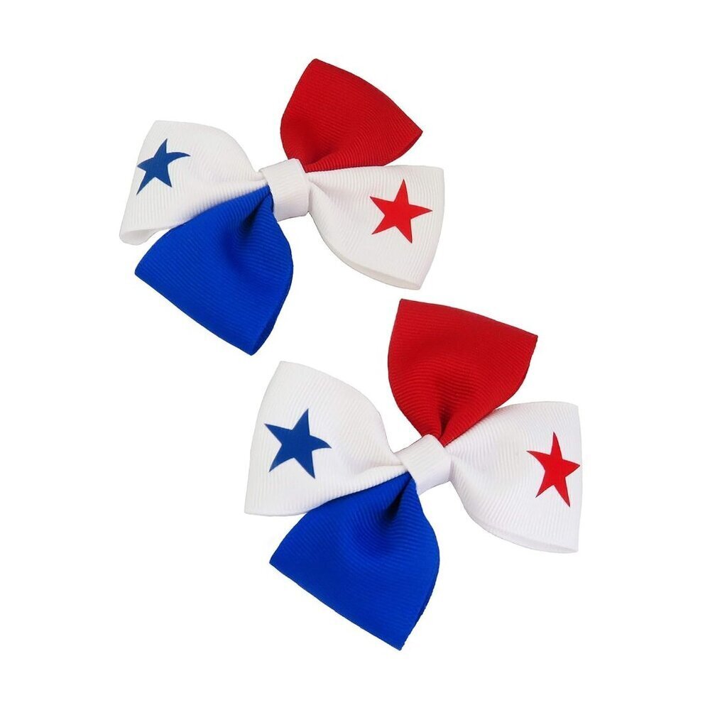 Panama Flag Hair Bow Girls Women Multicultural Cultural Hair Accessory